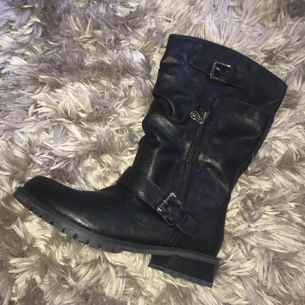 G by Guess Yelena Mid Calf Black Boot